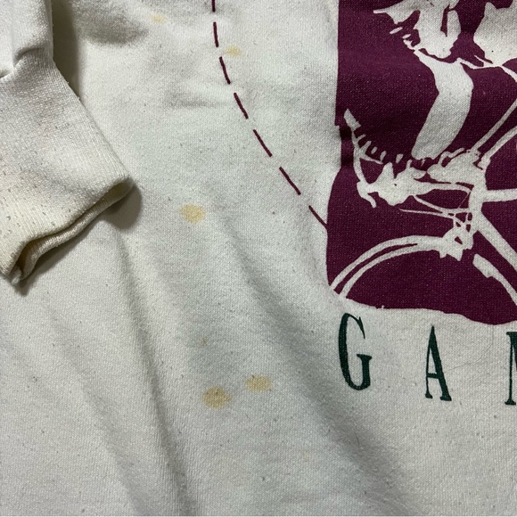 Vintage Atlanta 1996 Olympics Sweatshirt White USA 90s Size M 20.5X25.5 - Picture 3 of 15